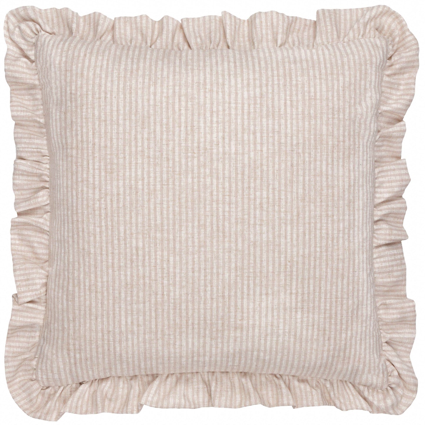 Martha Embroidered Ruffle Cushion Pink