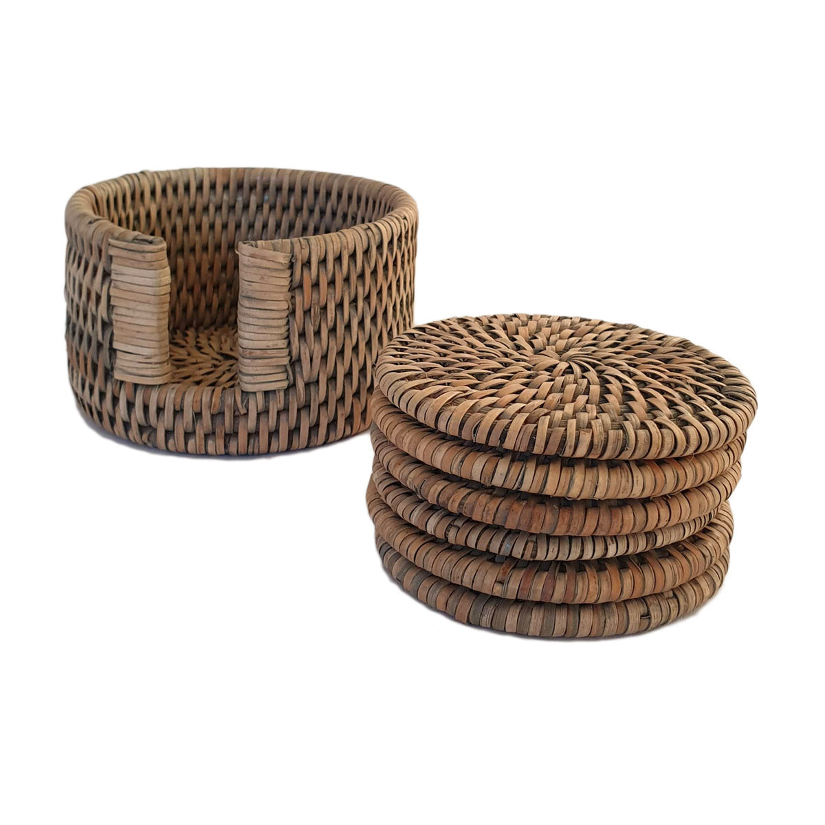 Grey Rattan Coasters