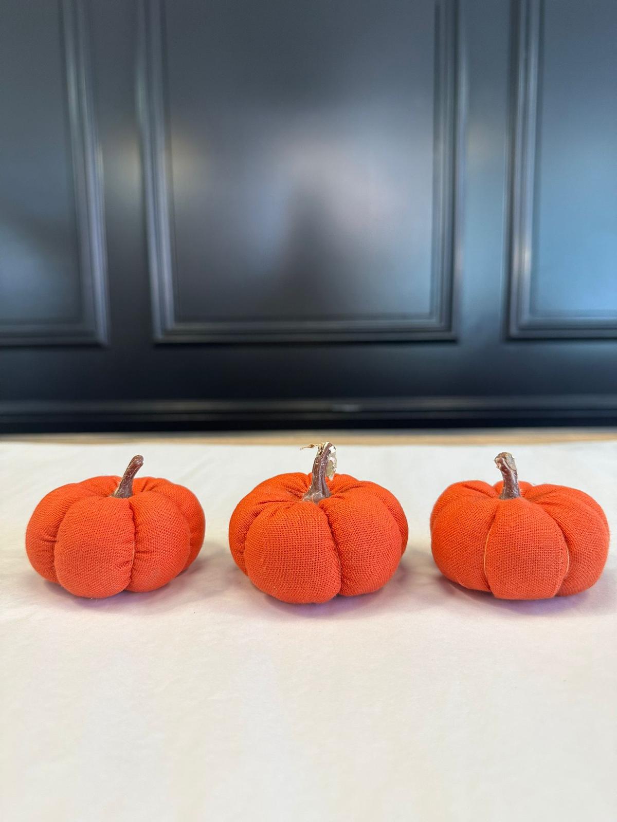 Set Of 3 Orange Pumpkins
