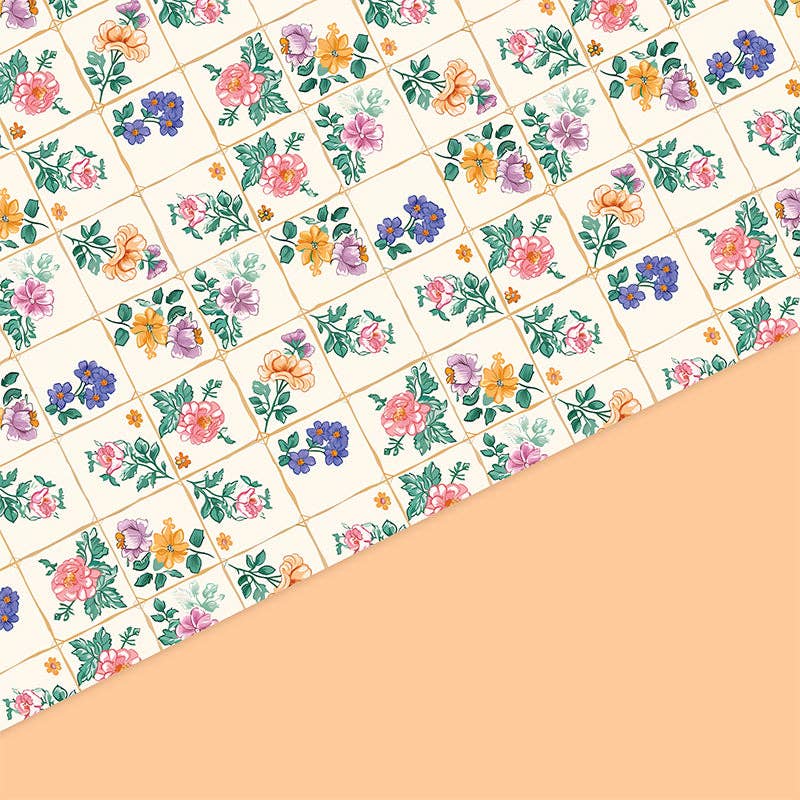 VINTAGE TILE GIFT WRAP SHEET