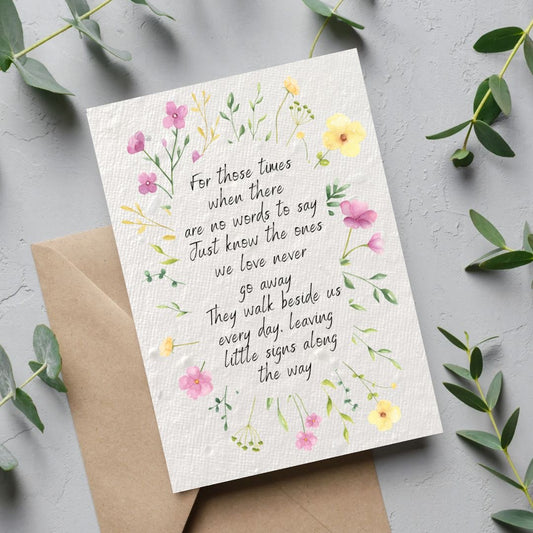 Floral Sympathy Plantable Card