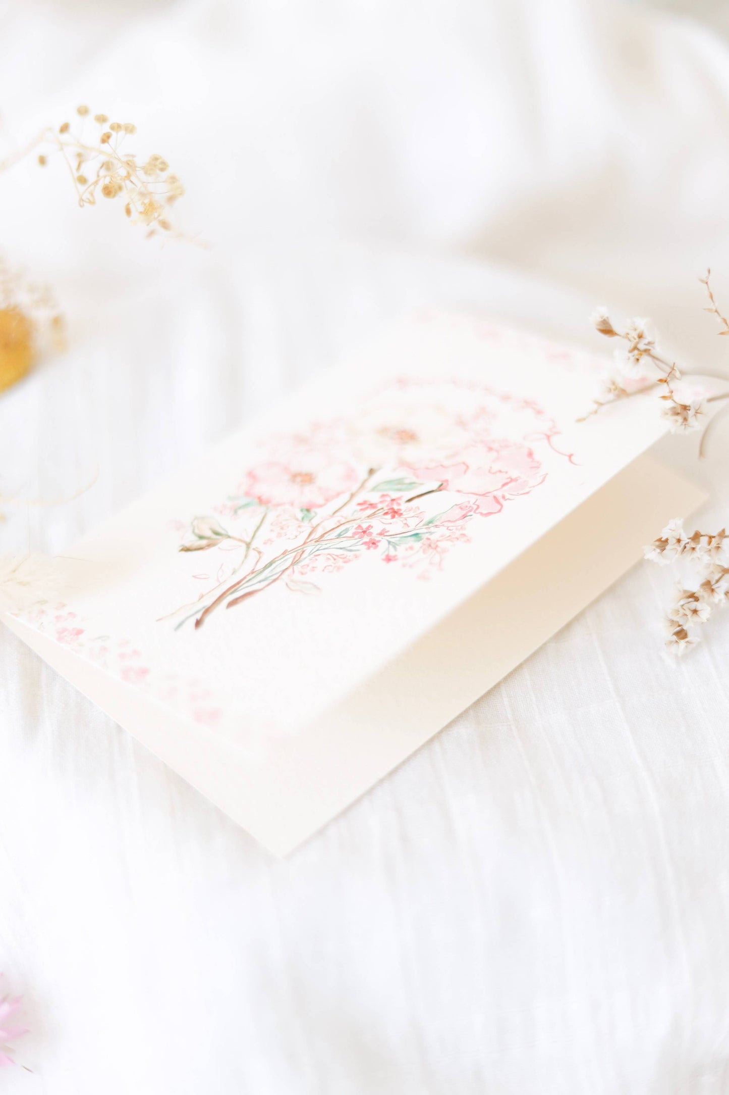 Anniversary Blooms - Hand-Painted Anniversary Card