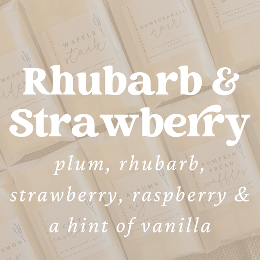 Rhubarb & Strawberry Scented Snap Bar Wax Melt