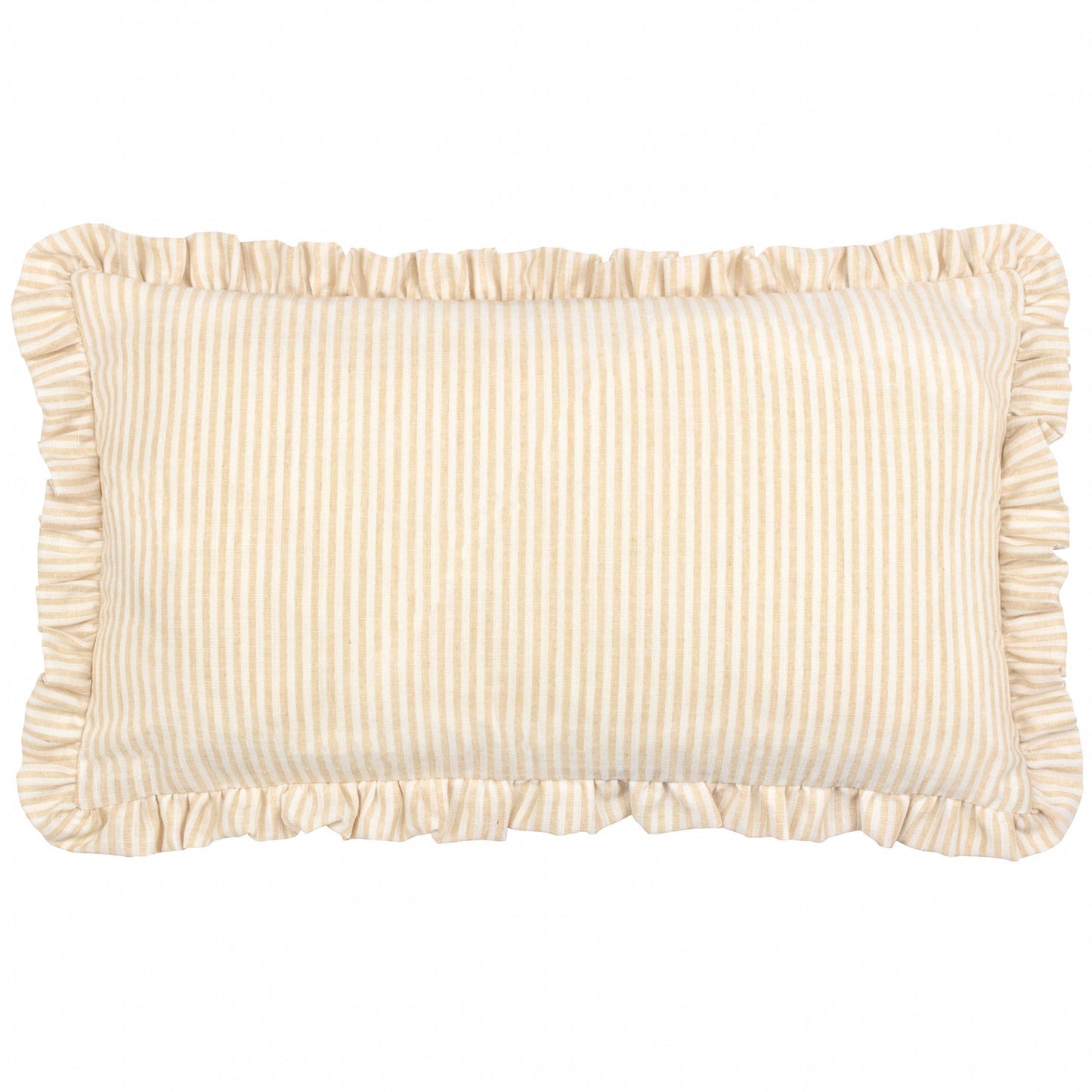 Les Fleurs Embroidered Ruffle Cushion Daisies