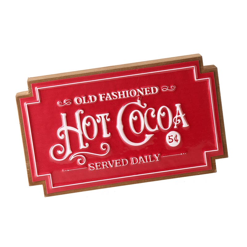 Red Old Fashioned Cocoa Sign