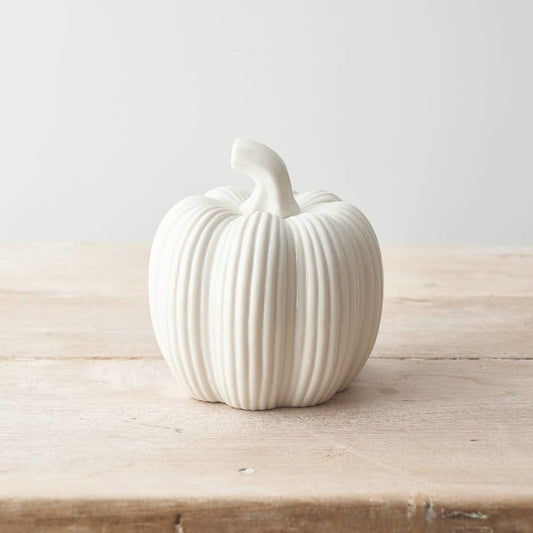 Ribbed Ceramic Pumpkin