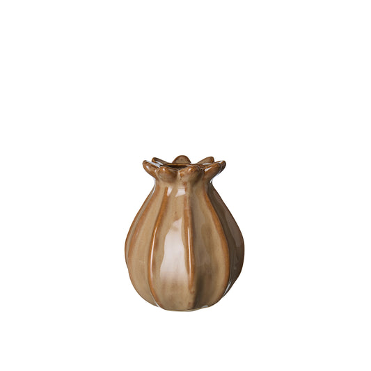 Brown Poppy Vase