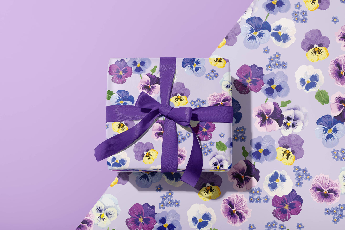 PANSY PARTY GIFT WRAP SHEET