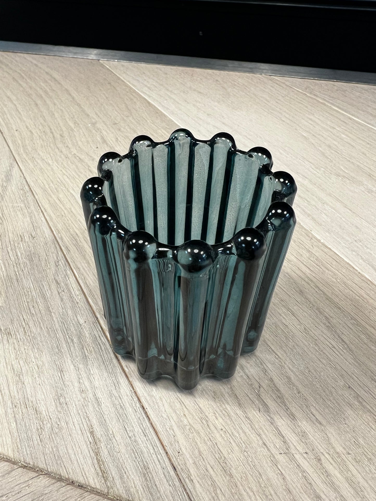 Blue tea light holder