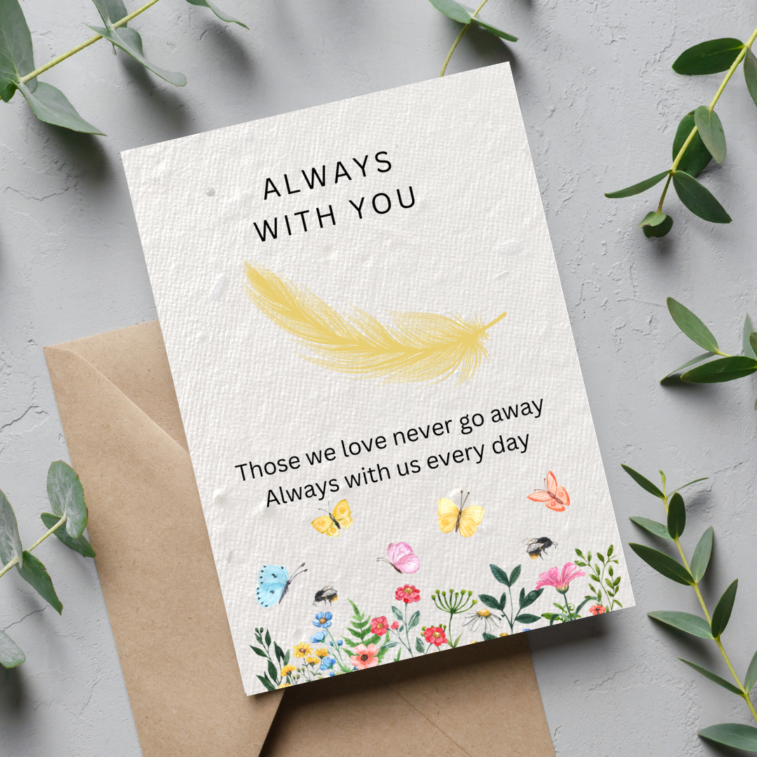 Always With You plantable sympathy card