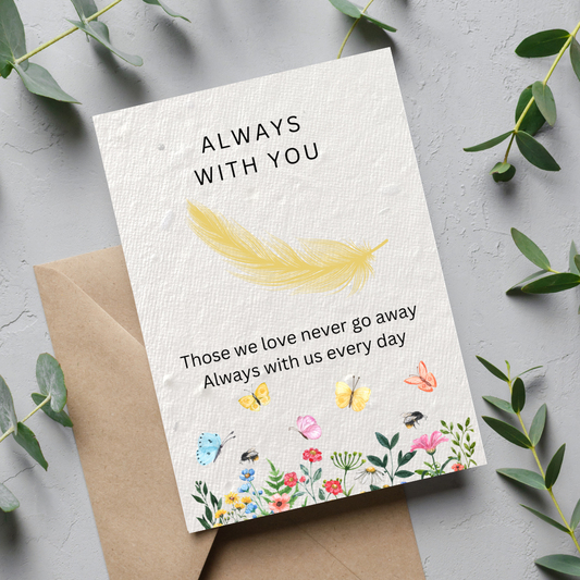Always With You plantable sympathy card