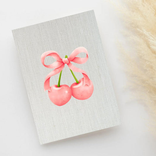Cherries Linen Card