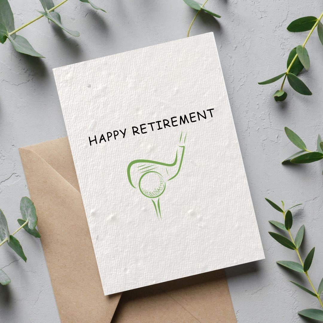 Happy Retirement Plantable Card