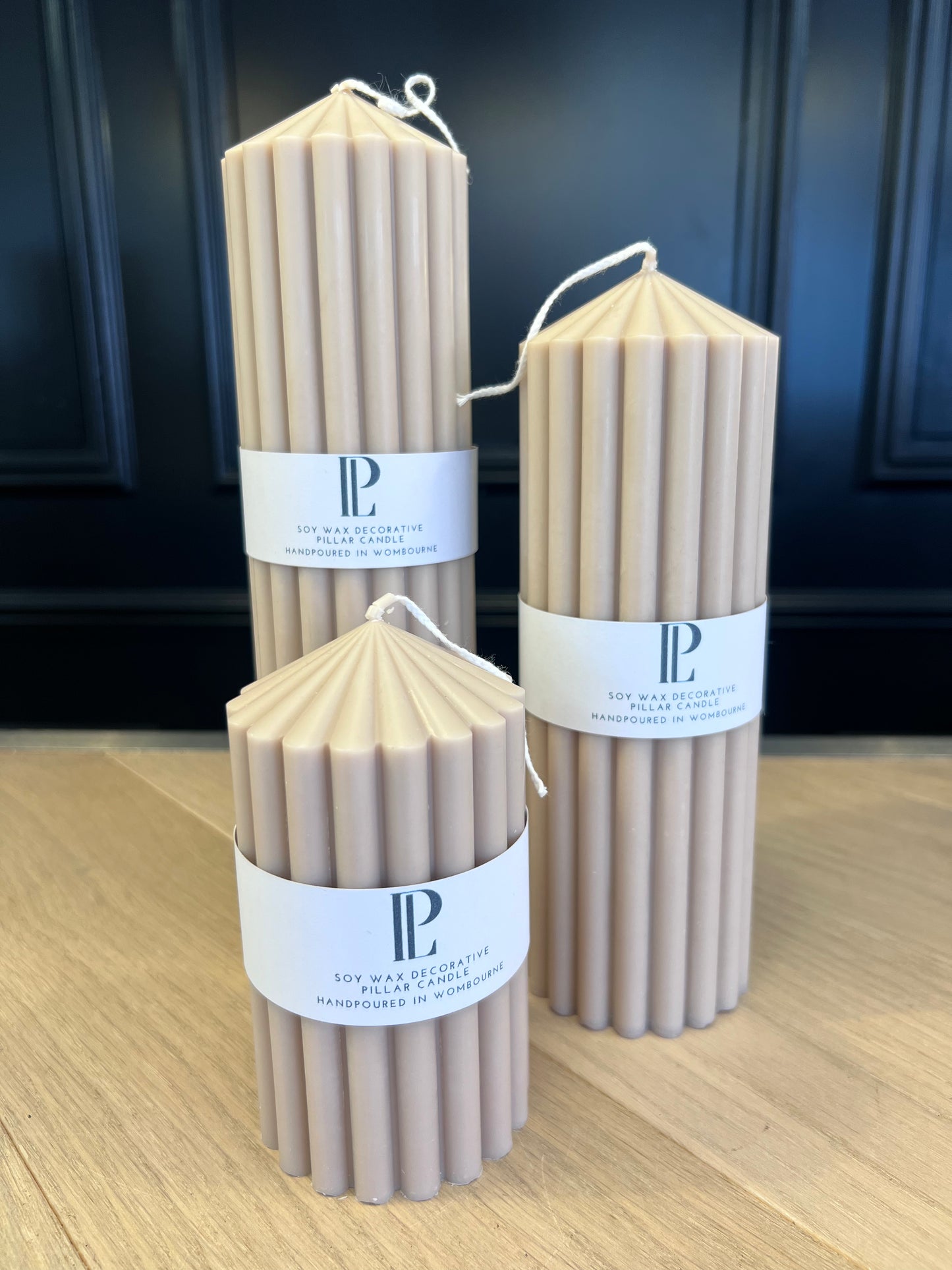 Chunky Ribbed Pillar Candles