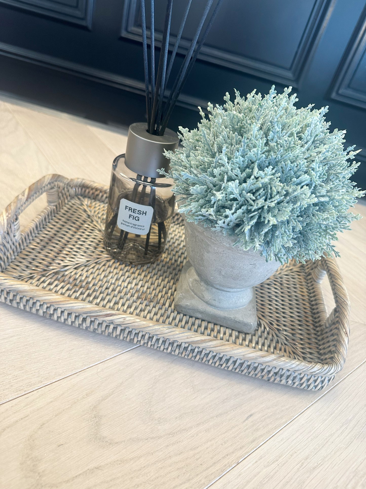 Grey Rattan Small Tray