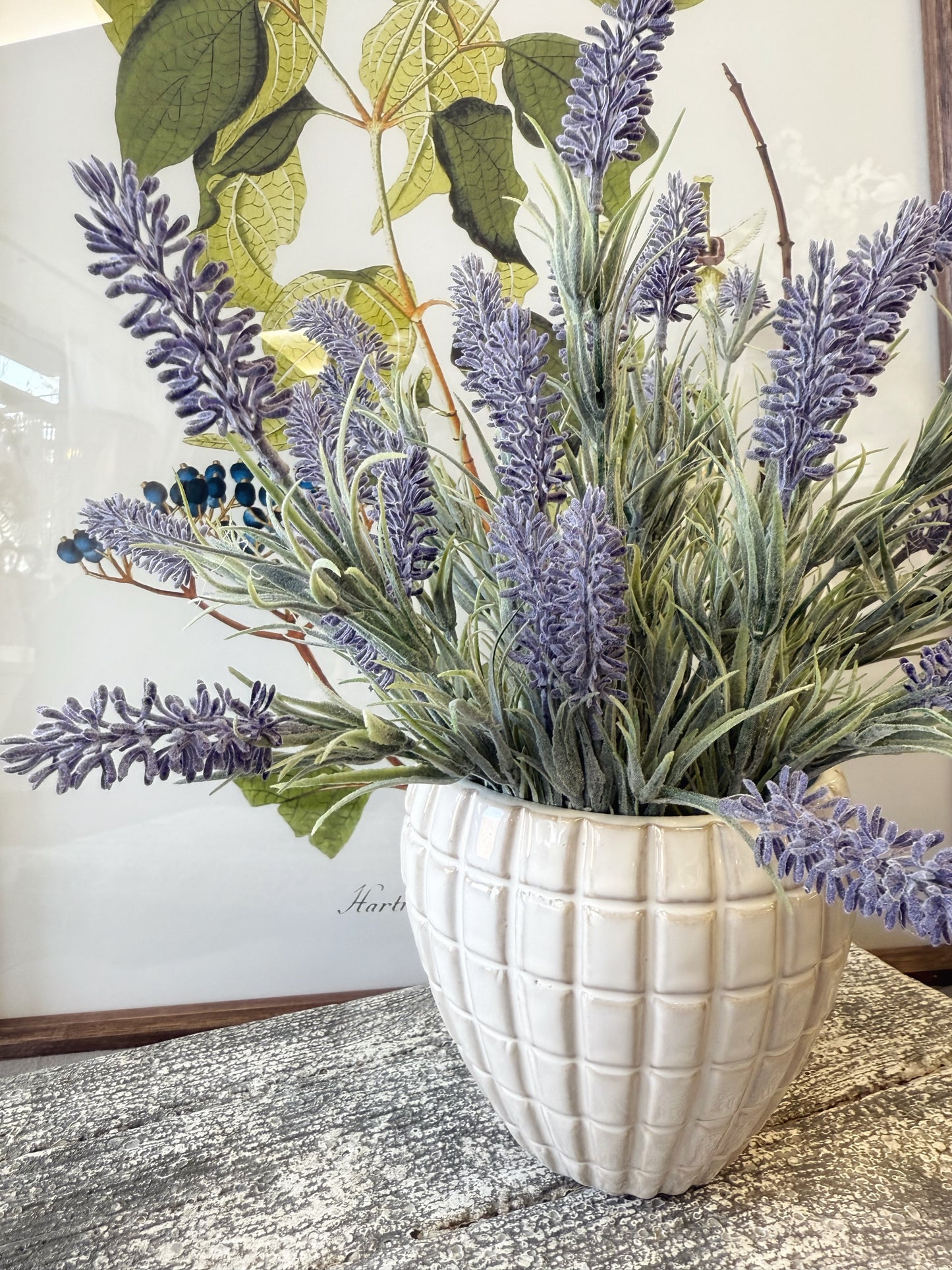 Off White Grid Planter