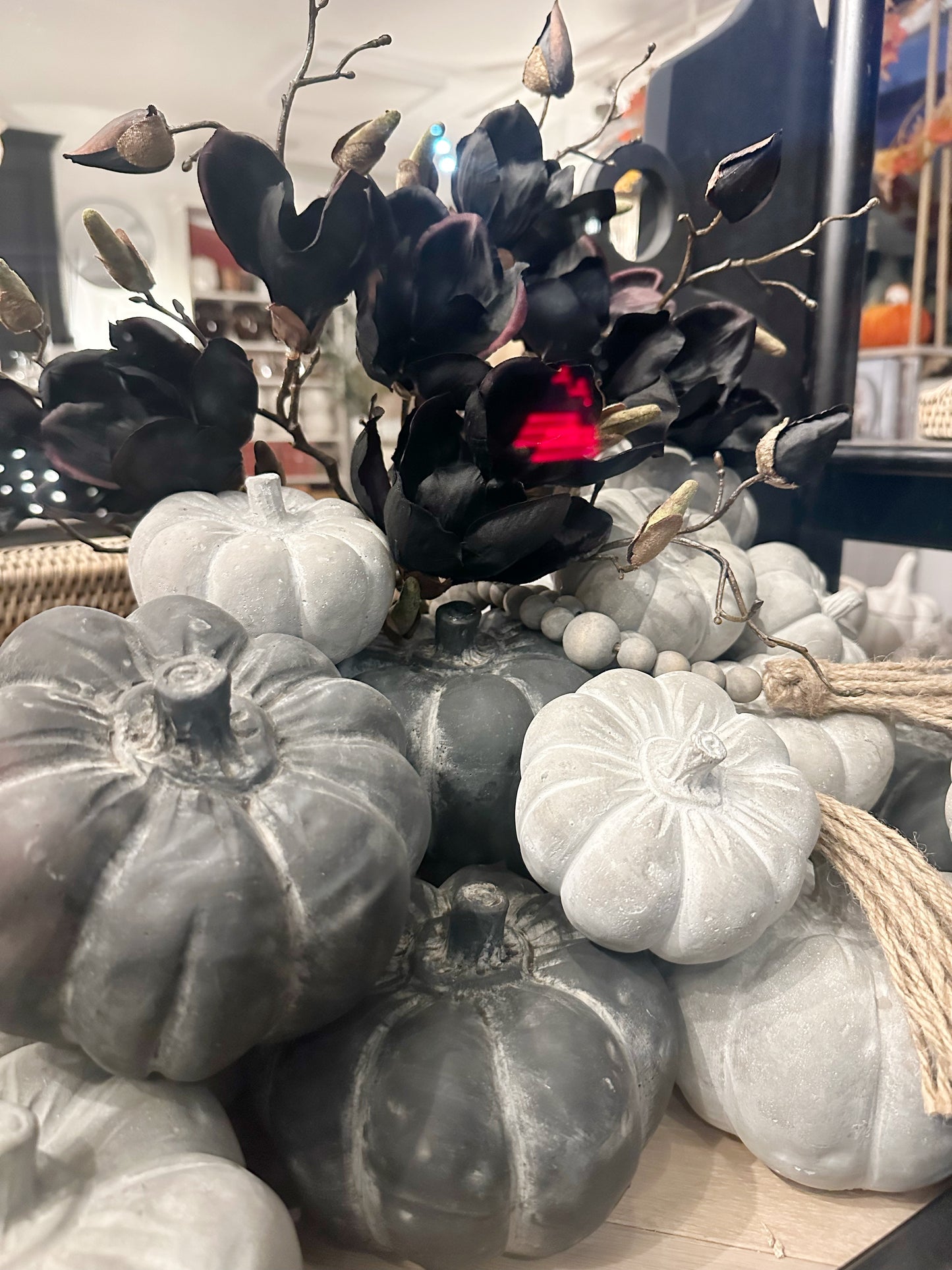 Charcoal Concrete Pumpkin