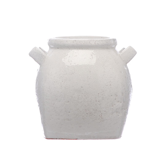 White Terracotta Decorative Pot Vase