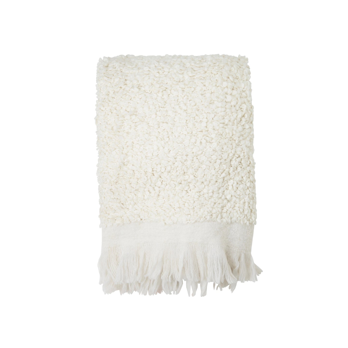 Nalia Off White Wool Throw