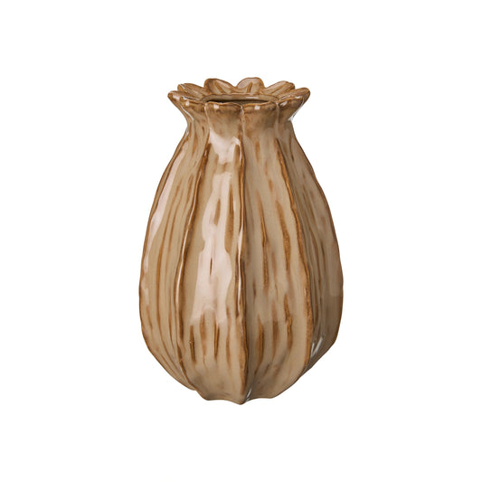 Brown Tall Poppy Vase