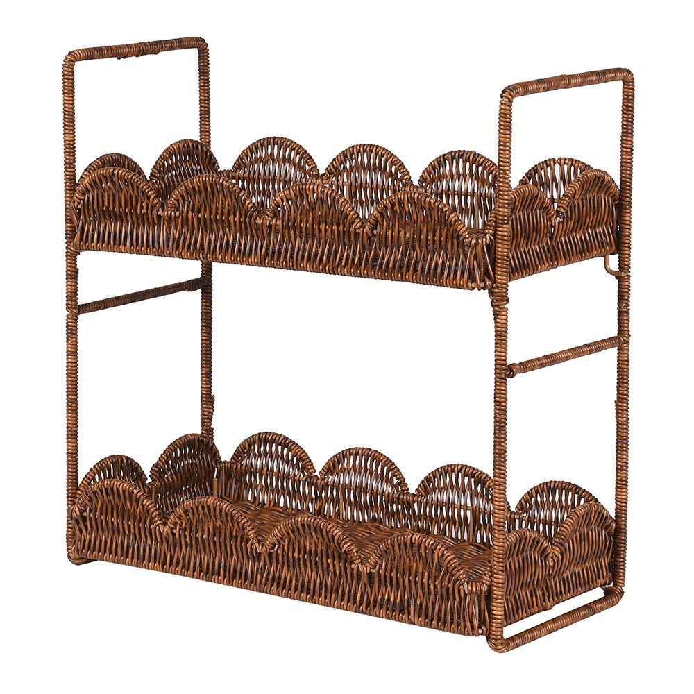 Rattan Scallop Shelves