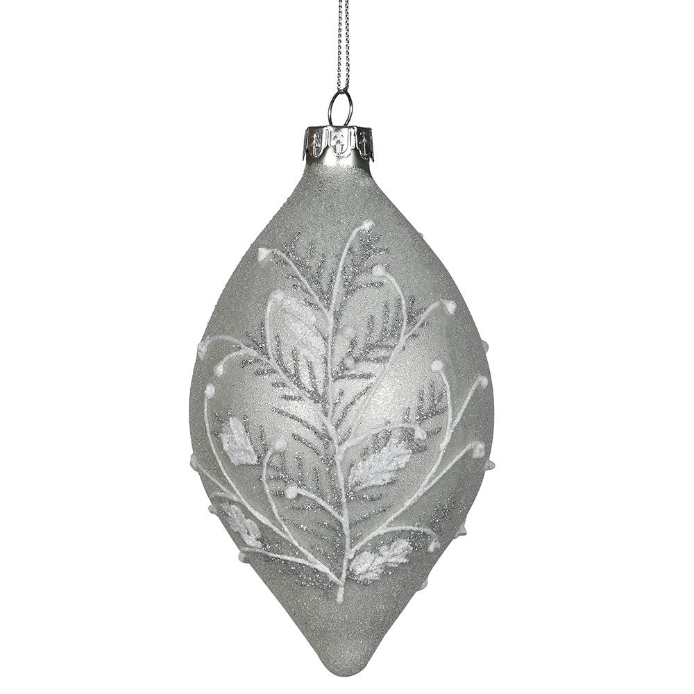 Frost Glitter Tree Finial Decoration