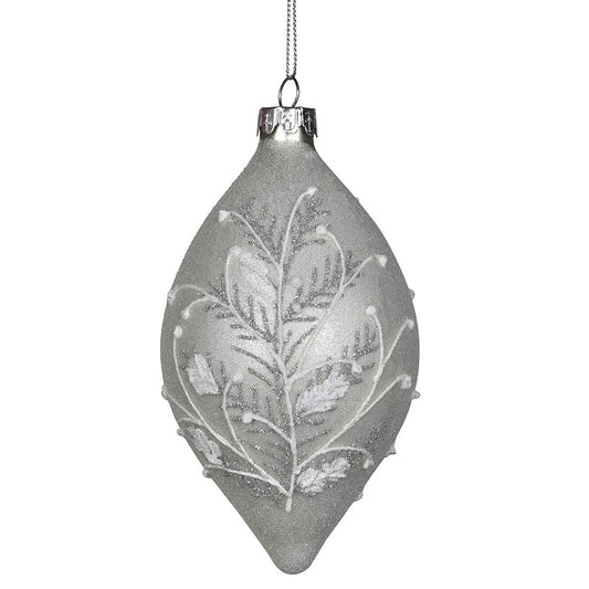 Frost Glitter Tree Finial Decoration
