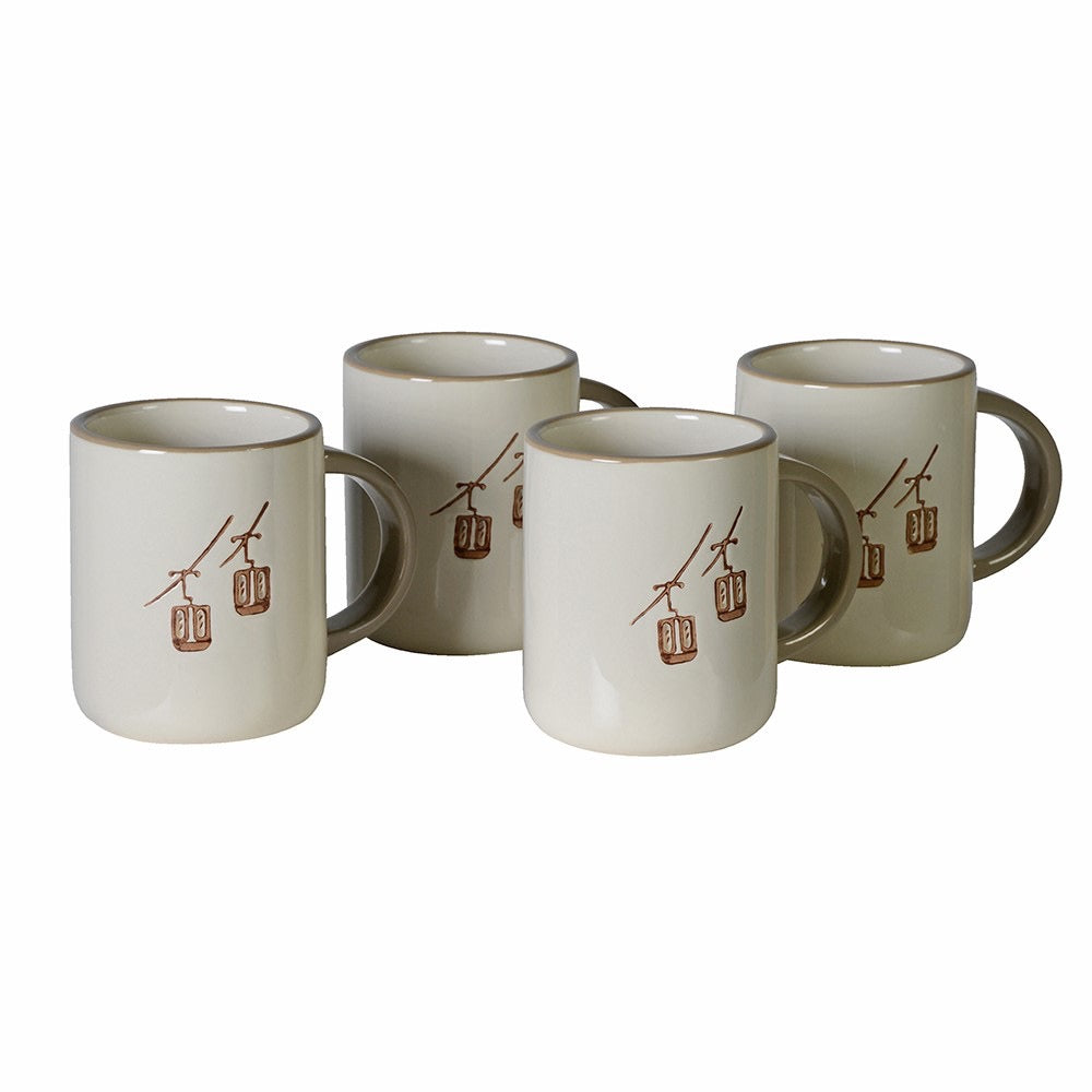 Beige Ski Lift Mugs