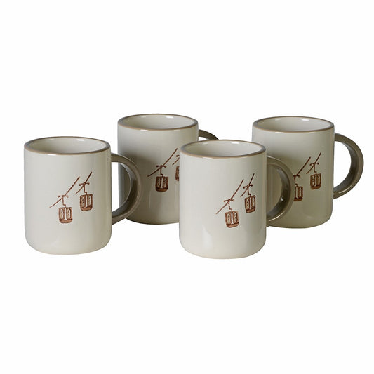 Beige Ski Lift Mugs