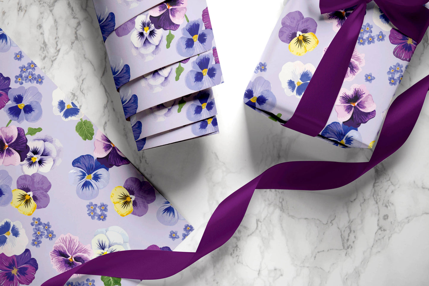 PANSY PARTY GIFT WRAP SHEET