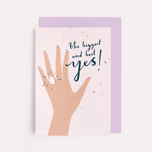 Hand Engagement Cards | Congratulations Cards | Diamond Ring