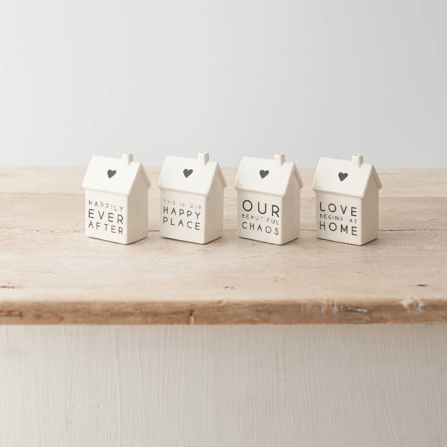 'Love Begins At Home' Porcelain House 7cm