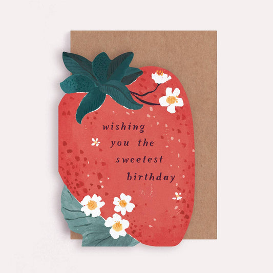 Sweet Strawberry Birthday Card | Kids Birthday Card