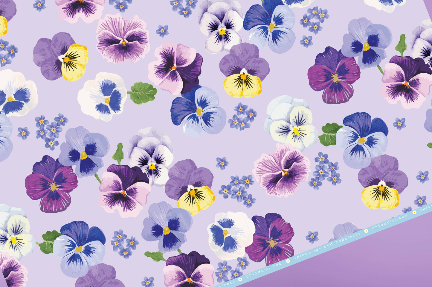 PANSY PARTY GIFT WRAP SHEET