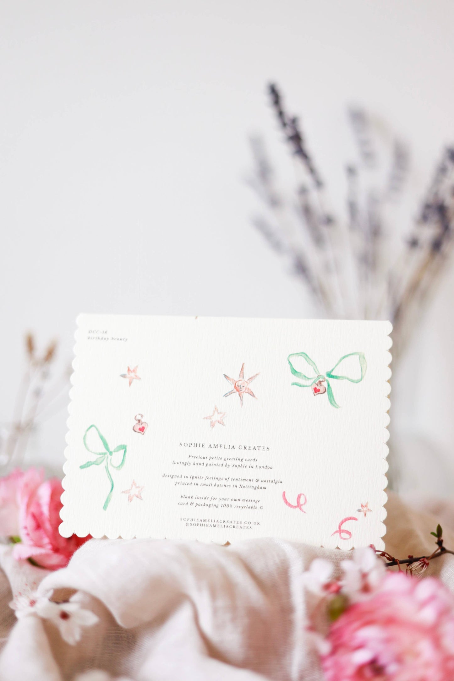 Birthday beauty - scalloped edge card