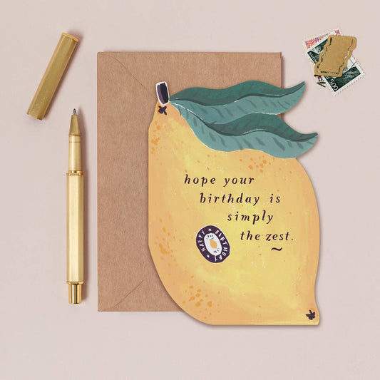 Lemon Zest Birthday Card | Funny Birthday Cards | Pun Cards