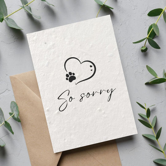 So Sorry Pet Sympathy Plantable Card