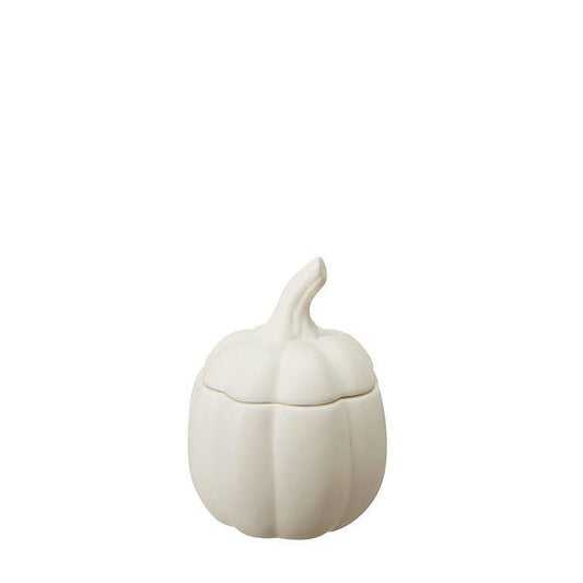 White Ceramic Pumpkin Jars