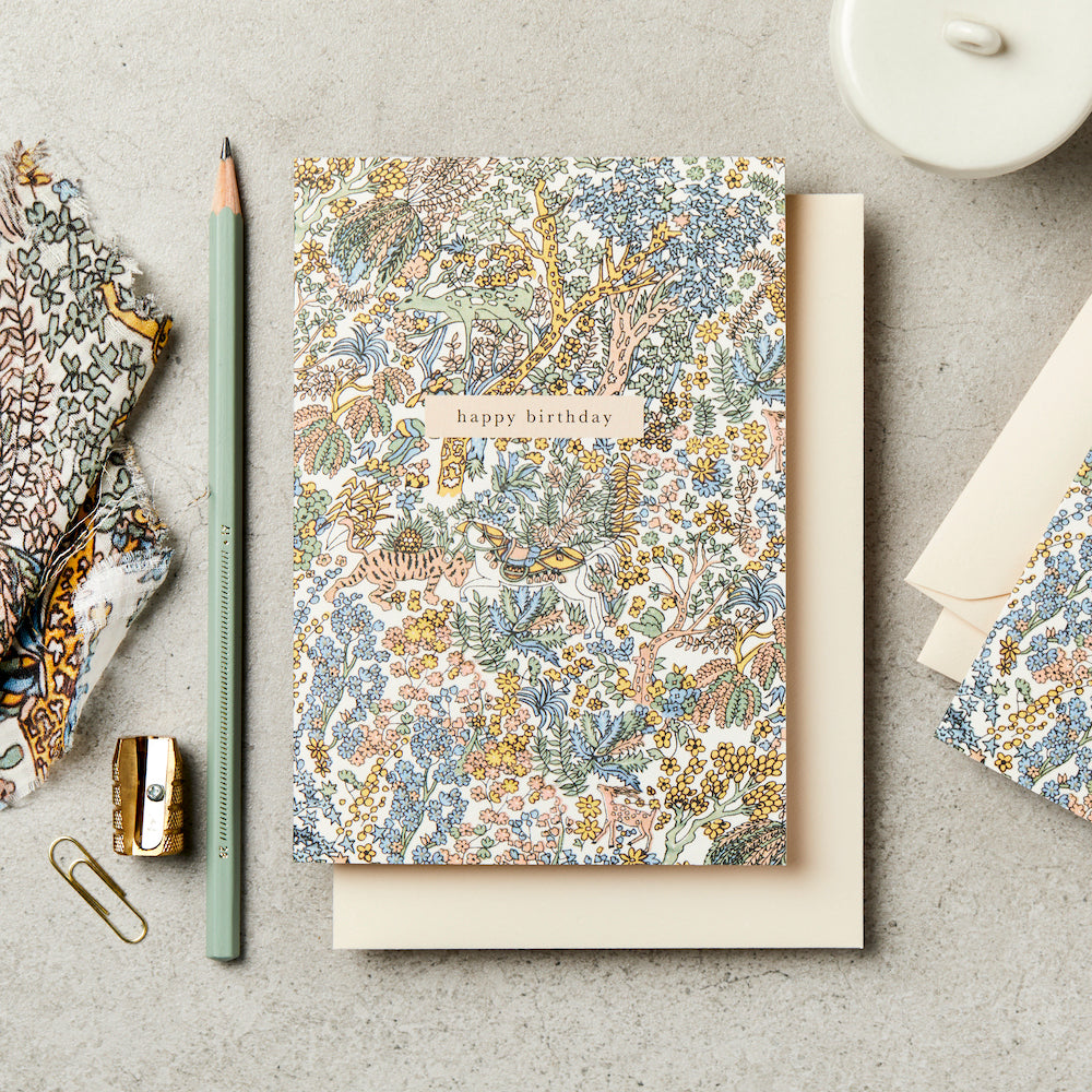 L&L Forest Ivory Birthday Card