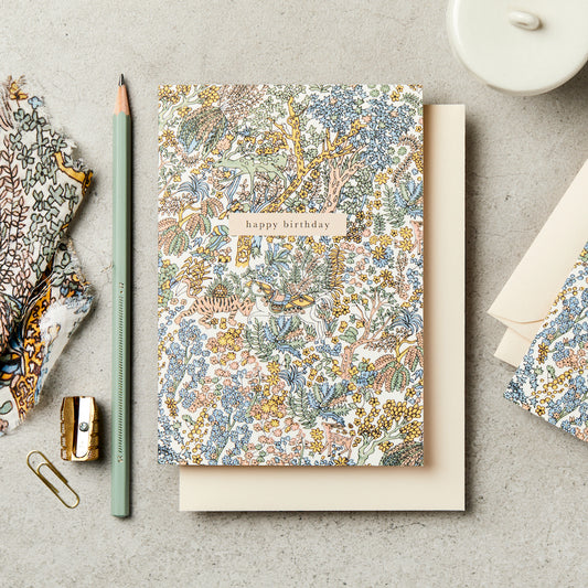 L&L Forest Ivory Birthday Card