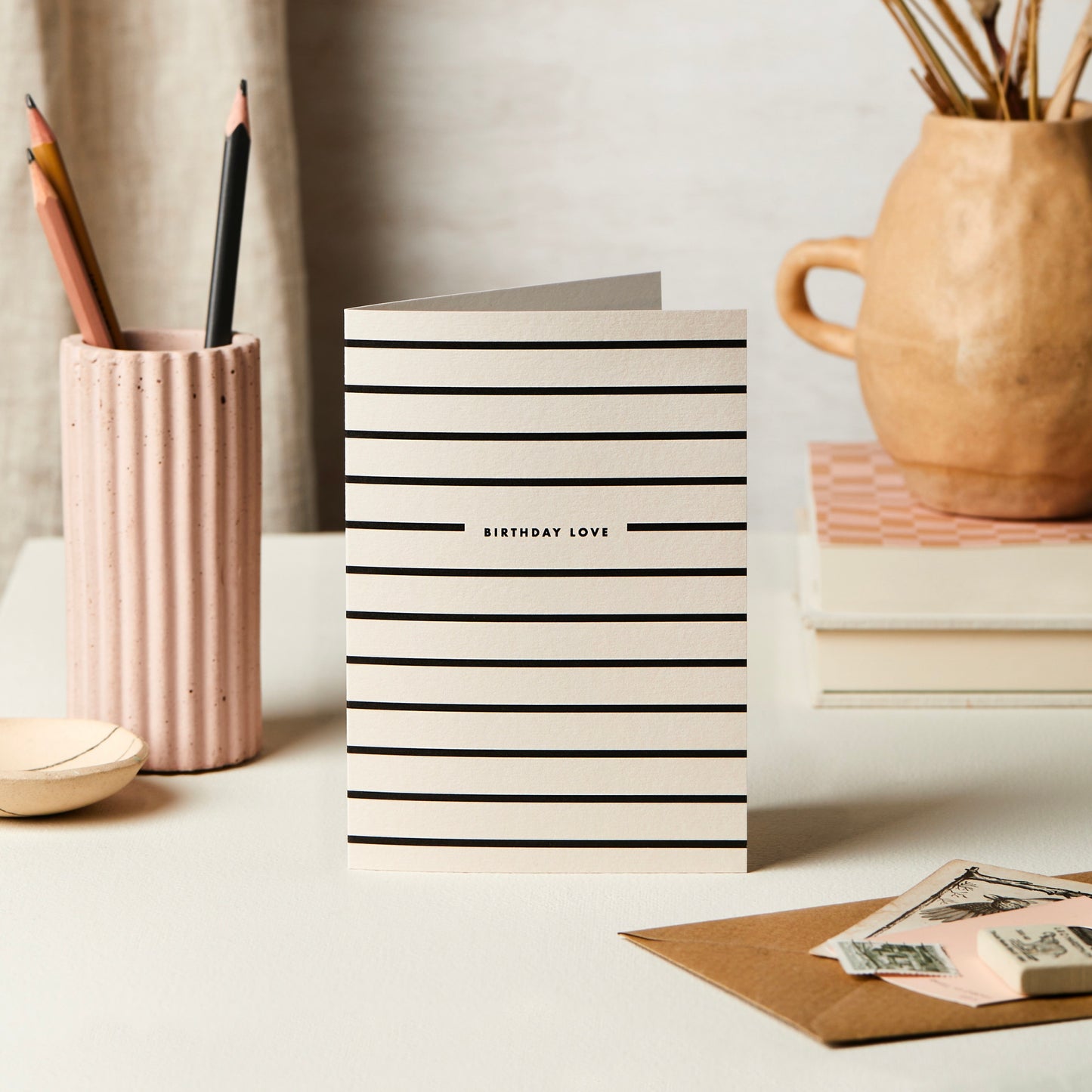 Stripe Birthday Love Card