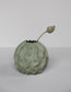 Matte Green Wave Ball Vase