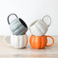 White Shaped Pumpkin Ceramic Mug