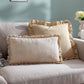 Les Fleurs Embroidered Ruffle Cushion Daisies