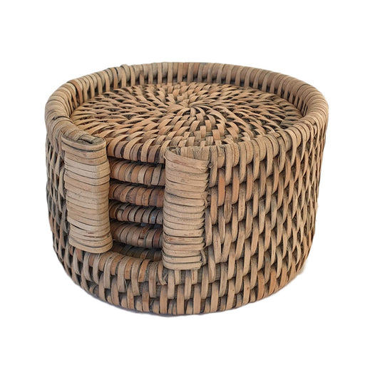 Grey Rattan Coasters