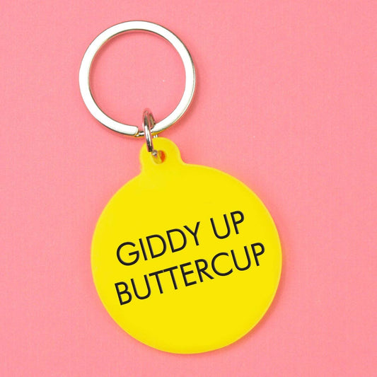 Giddy Up Buttercup Keytag