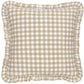 Maude Gingham Reversible Piped Cushion Natural