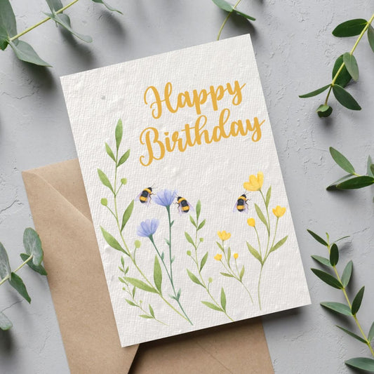 Happy Birthday Plantable Card