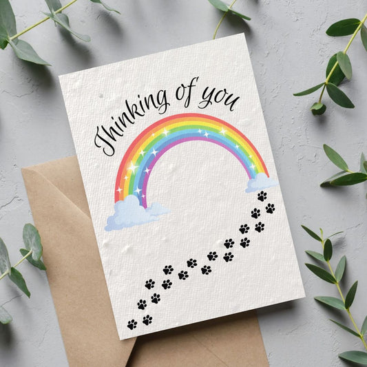 Thinking Of You Rainbow Pet Sympathy Card