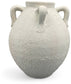 Large Textured White Terracotta Urn Vase